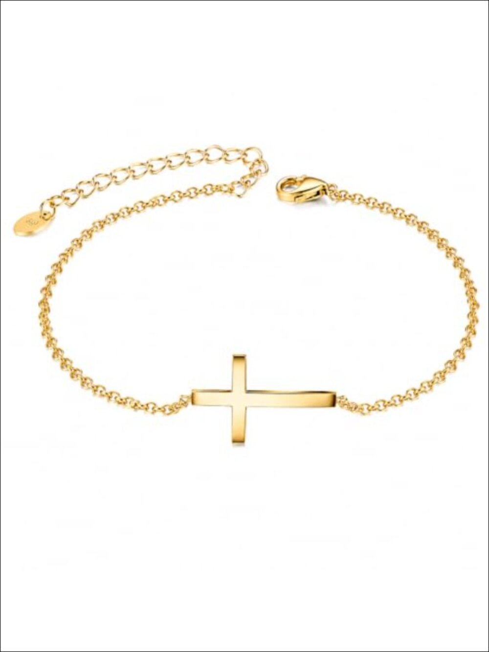 925 Sterling Silver Gold Plated Charm Bracelet Inspirational Adjustable Chain